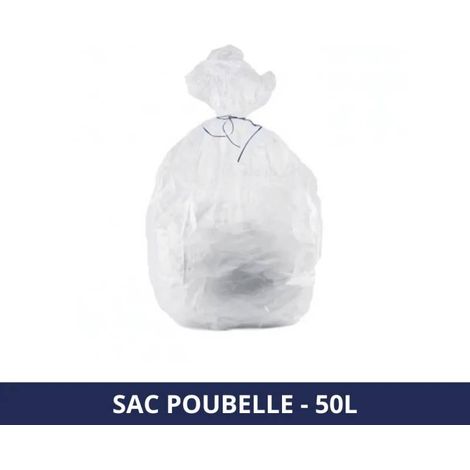 FILFA FRANCE - Sac poubelle 50L - Blanc - Haute densité - x500 sacs (1/4)