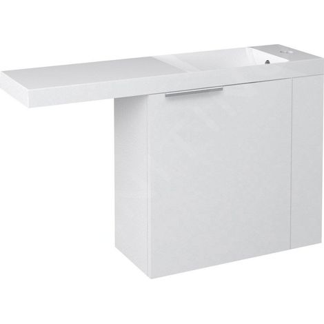 LATUS VI Meuble sous-vasque 50x50x22cm, droite/blanc (1/5)