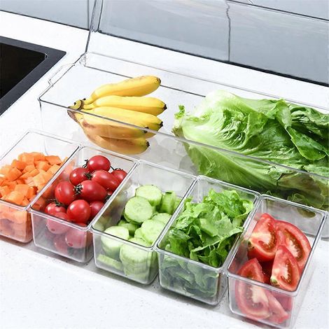 Plateau à condiments réfrigéré avec 5 récipients-- (1/5)