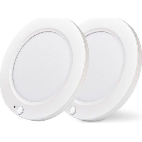 Lot de 2 Plafonnier LED avec Détecteur de Mouvement 15 W 1500lm 3000K 4000K 6000K Ø19 cm Ultraplat Lampe de Plafond Ronde pour Couloir 2 re de 1500 (1/4)