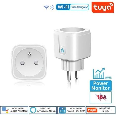 Prise Connectée Wifi Prise Intelligente WiFi + Bluetooth 16A 3520W Compatible avec Alexa, Google Home Commande Vocale (1/4)