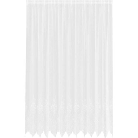 Rideaux avec des rideaux Floral Blanc 300 x 300 cm Polyester CFW15682 (1/5)