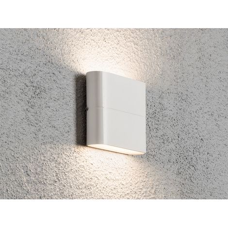 LED Außenwandleuchte CHIERI, Up and Down ALU in Weiß, Höhe 9cm Breite 11cm (1/5)