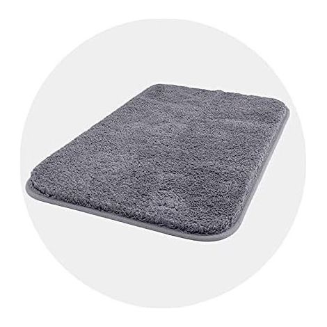Non-slip Bath Mat Water Absorbent Bathroom Mat Plush Microfiber Bathroom Mat (1/4)