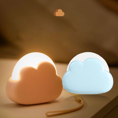 Veilleuse blanche chaude réglable, mignonne et délicate, portable, avec cordon, cadeau bleu (1/5)