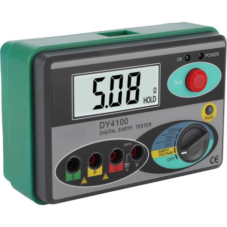 Mesureur de résistance de terre numérique LCD haute précision avec indicateur LED (1/5)