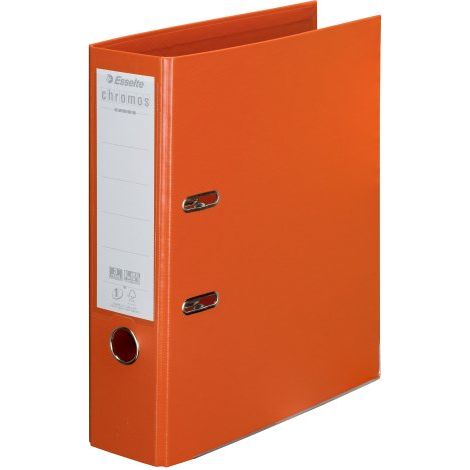 Classeur à levier Esselte Chromos Plus dos 8 cm orange
