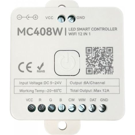 Led Dimmer Push WIFI RF 2.4G, 12 In 1, App TUYA, Smart Life Max 12A DC 5–24V,