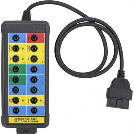 Boîtier de diagnostic CAN Bus avec voyant LED, détecteur de protocole OBDII automobile, connecteur 16 broches et câble de 89 cm (35 pouces).