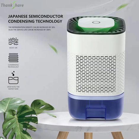 Déshumidificateur d'air domestique 800 ml, séchoir d'air intérieur, grande capacité, absorbeur d'humidité (1/5)