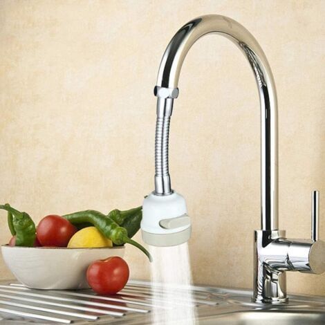 royaluxe-Robinet rotatif 360 portable,Filtre de Buse Tête de Robinet Filtre, 3 Modes Réglable,Dispositif d'économie d'eau,Cuisine Salle De Bains Douche Robinet (Blanc 2) (1/5)