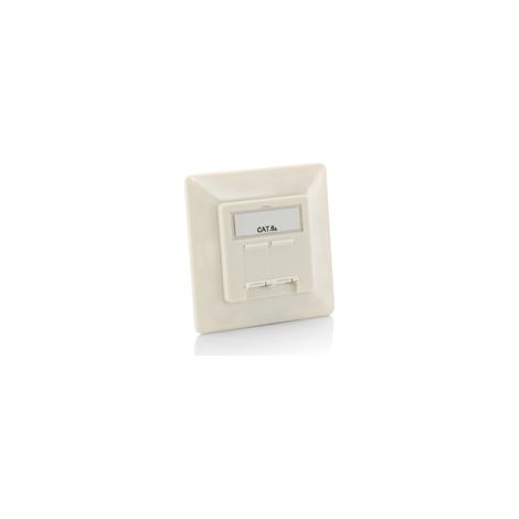 Equip Aufputz Frontplatte Cat6A 2x RJ45 RAL 9010 Reinweiß