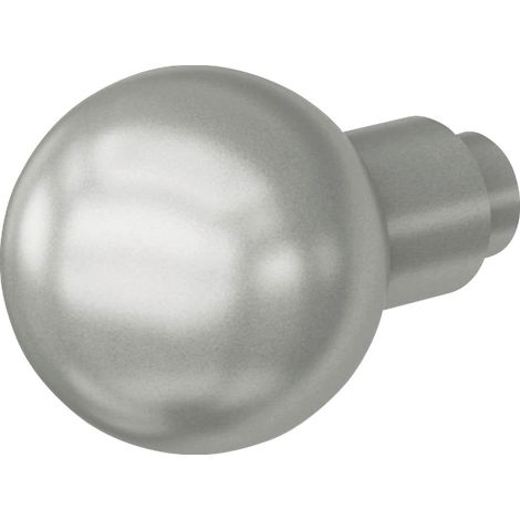 Poignée de porte ronde pour carré de 8 mm - Poignée de porte avec raccord de 18 mm - Acier inoxydable mat (1/2)