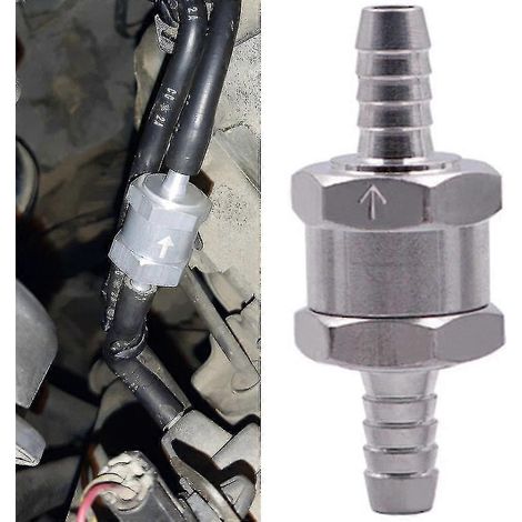 Clapet anti-retour de carburant 6/8/10/12 mm en alliage d'aluminium pour conduite de carburant essence, diesel et eau, unidirectionnel, pour Peugeot Renault Edition C (1/5)
