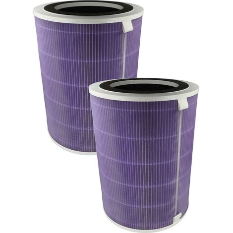 vhbw 2x filtro aria compatibile con Proscenic A 9 purificatore d'aria - filtro combinato prefiltro + HEPA(H13) + carbone attivo + ioni d'argento
