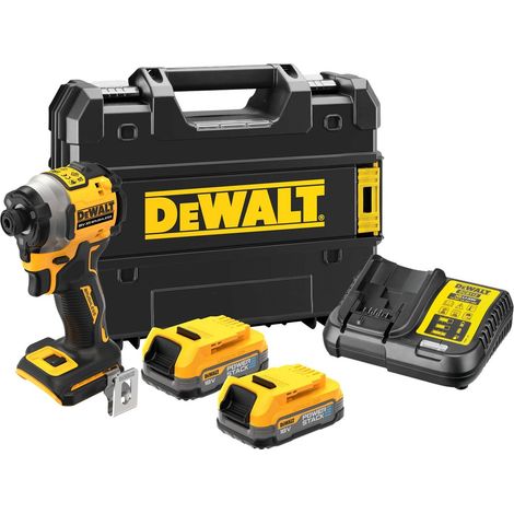 DeWALT DCF850E2T-GB 18V XR Brushless Ultra Compact Impact Driver With 2x Powerstack Batteries (1/5)