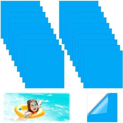 Lot de 20 Reparation Liner Piscine Rustine Piscine sous l'eau Kit Reparation Piscine Rustine Spa Gonflable Rustine Réparation Spa (1/4)