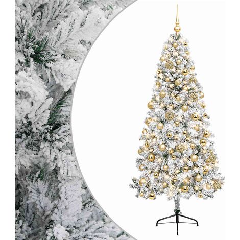 Árbol de Navidad artificial con bolas 240 cm 300 LED vidaXL (1/5)