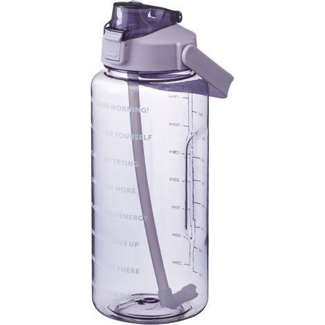 Bouteille d'eau de 2 litres avec paille pour femmes et filles, grande bouteille de voyage portable pour le sport (1/2)