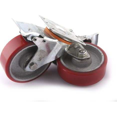 Paire de roues pivotantes freinées ø100x31mm pour supports moteurs OM 0701 - SA 0721 - CLAS Equipements
