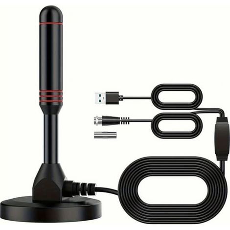 Antenne TV VHF UHF 4K, amplificateur de signal compatible ATSC et DVB-T (1/5)