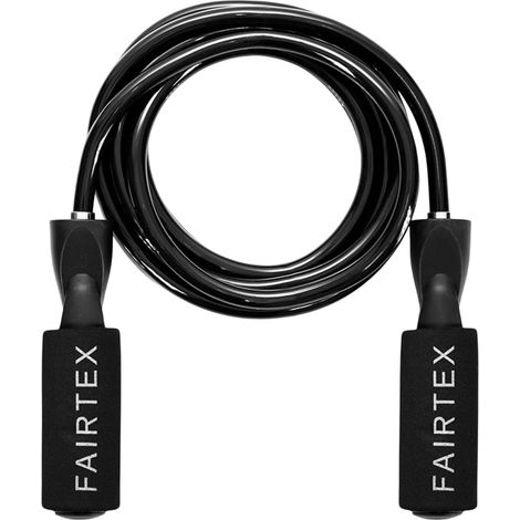 Corde à sauter Fairtex ROPE3 à roulement à billes, noire, 290 cm