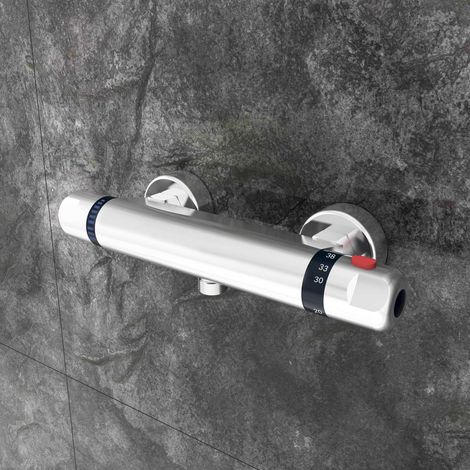 AICA Modern Thermostatic Shower Mixer Tap Chrome 1/2" Outlet Bath Shower mixer valve (1/5)