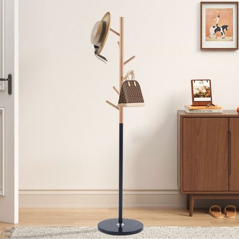 Porte-manteau sur pied Viola  Noir  Ø37 x 172 cm  Hêtre / (1/5)