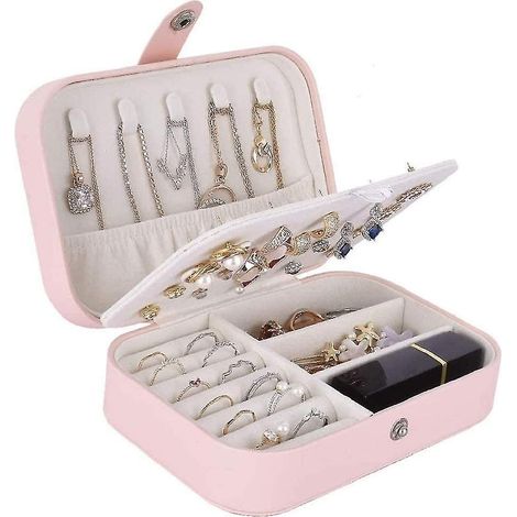 Boîte à bijoux, petit organisateur de voyage pour bijoux, idéal pour les bagues et les boucles d'oreilles (1/5)