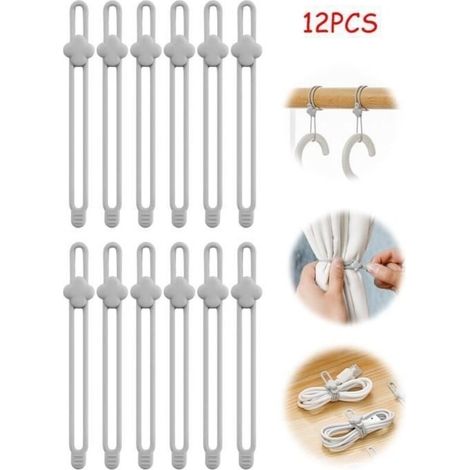 Cable Clips, Silicone Cable Ties, Earphone Cable Straps, Cable Ties, Data Cable Winder, Organizer (1/4)
