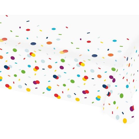 Papier-Tischdecke Confetti Birthday 115 x 175 cm
