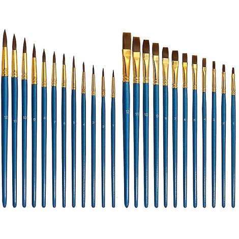 Laine de nylon, tube en aluminium, manche en bois, pinceau pour la peinture