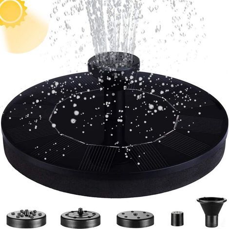 Solar fountain, floating water pump for garden pond, bird feeder, pond, aquarium (1/5)