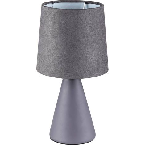 NALANI, VELVET TABLE LAMP, GREY, E14 1XMAX40W, CABLE COLOR B (1/3)