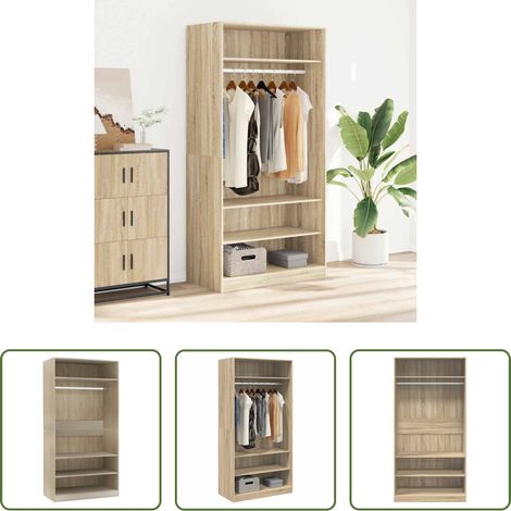 Kleiderschrank Sonoma-Eiche -  Kleiderschrank Sonoma-Eiche 100x50x200 cm Holzwerkstoff (1/5)