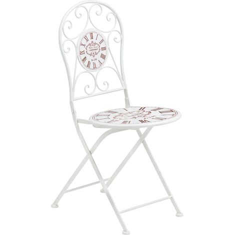 Premier Housewares Cafe Cassis Cream Powder Coated Metal Chair (1/3)