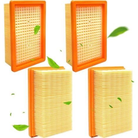 Lot de 2 Filtre Remplacement pour Aspirateur Kärcher WD4 WD5 WD6 MV4 MV5 MV6 plissé Plat (1/5)