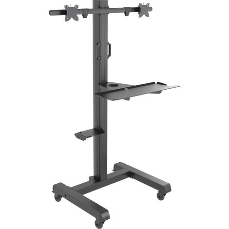 Chariot mobile pour moniteur 2 écrans 15"-32" (1/3)
