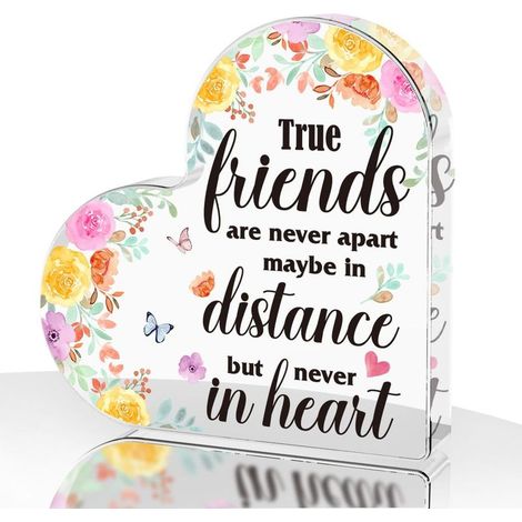Plaque cœur acrylique à poser, décoration souvenir pour papa maman sœur(15 cm) (1/4)