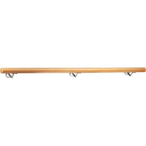 Corrimano per scale in legno moderno 100 x 12 x 8 cm design stabile ed essenziale interno esterno in faggio naturale 130009435