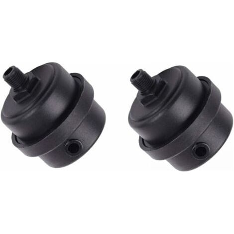 Lot de 2 filtres silencieux pour compresseur d'air, boîtier en plastique, silencieux à piston pour ventilateurs, compresseurs d'air, chaudières, etc. (1/4PT 12 mm) (1/5)