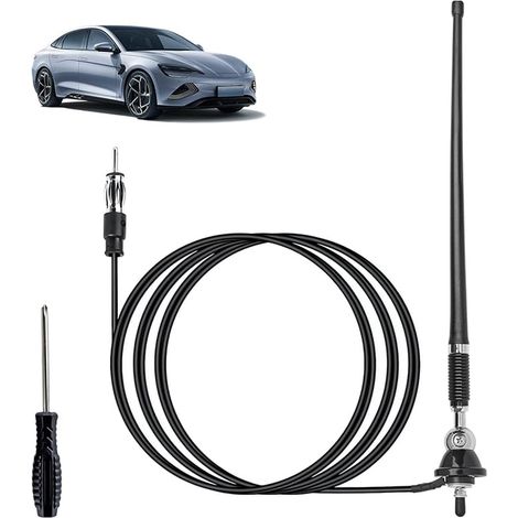 Marine Radio Aerial Boat, Flexible AM FM Frequency Waterproof Antenna 16 Inch, Adapter with 140 cm Cable for Car, Truck, Camper, Caravan, and Yachts Signal Reception (1/5)