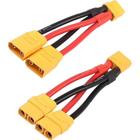 XT90 Parallel Y Splitter Connecteur de batterie 10AWG XT90 1 vers Dual Rallonge pour Quadcopter Multirotor RC Batterie LiPo