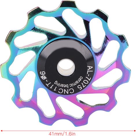 Poulie de dérailleur arrière en céramique 11T pour VTT - Accessoire vélo transmission couleur vive (1/5)