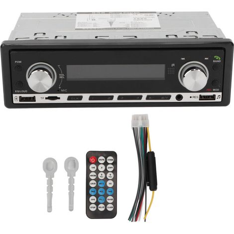 Récepteur Stéréo Voiture Bluetooth avec Support USB, AUX, Carte Mémoire et Lecteur MP3 Multifonction (1/5)