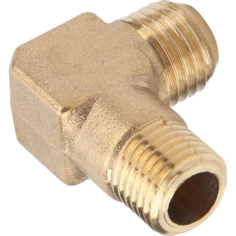 Raccord coudé à 90° G1/4 M14 en laiton, accessoire compresseur, raccord de tuyau d'air, pièce de pompe, filetage mâle, étanche, robuste, pour pneumatique. (1/5)