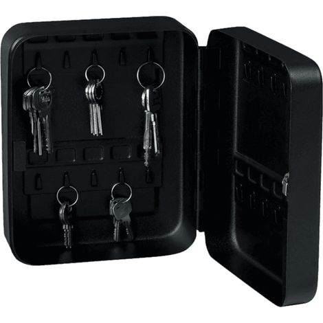 Yale – Armoire à clés 20 crochets – Serrure à combinaison – Métal noir anti-rayures – Fixation murale – Dimensions 20x16x8 cm