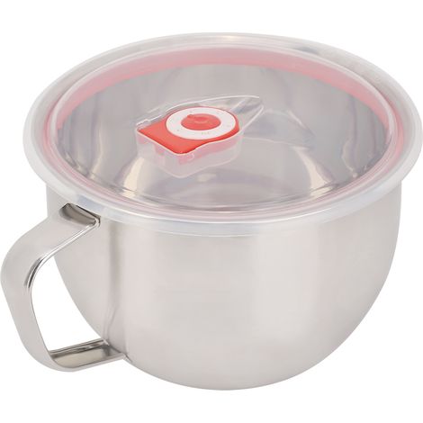 Tragbare 1300-ml-Edelstahlschüssel für Instantnudeln mit luftdichtem Deckel und Griff (1/5)