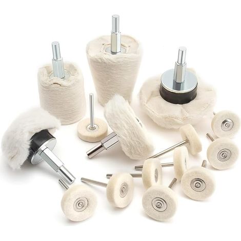 5pcs Polishing Pad Polishing Wheel Polishing Kit Conical/Cylindrical//Mushroom/T-Shaped Wheel Grinding Head With 1/4 Inch Handle for Metal Aluminium, Stainless Steel (1/5)