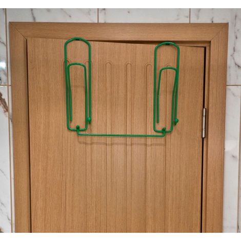 Designer Türgarderobe "Büroklammer" 32 cm Türhaken Garderobe Kleiderhaken / Farbe: Grün